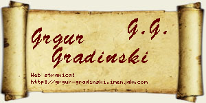 Grgur Gradinski vizit kartica